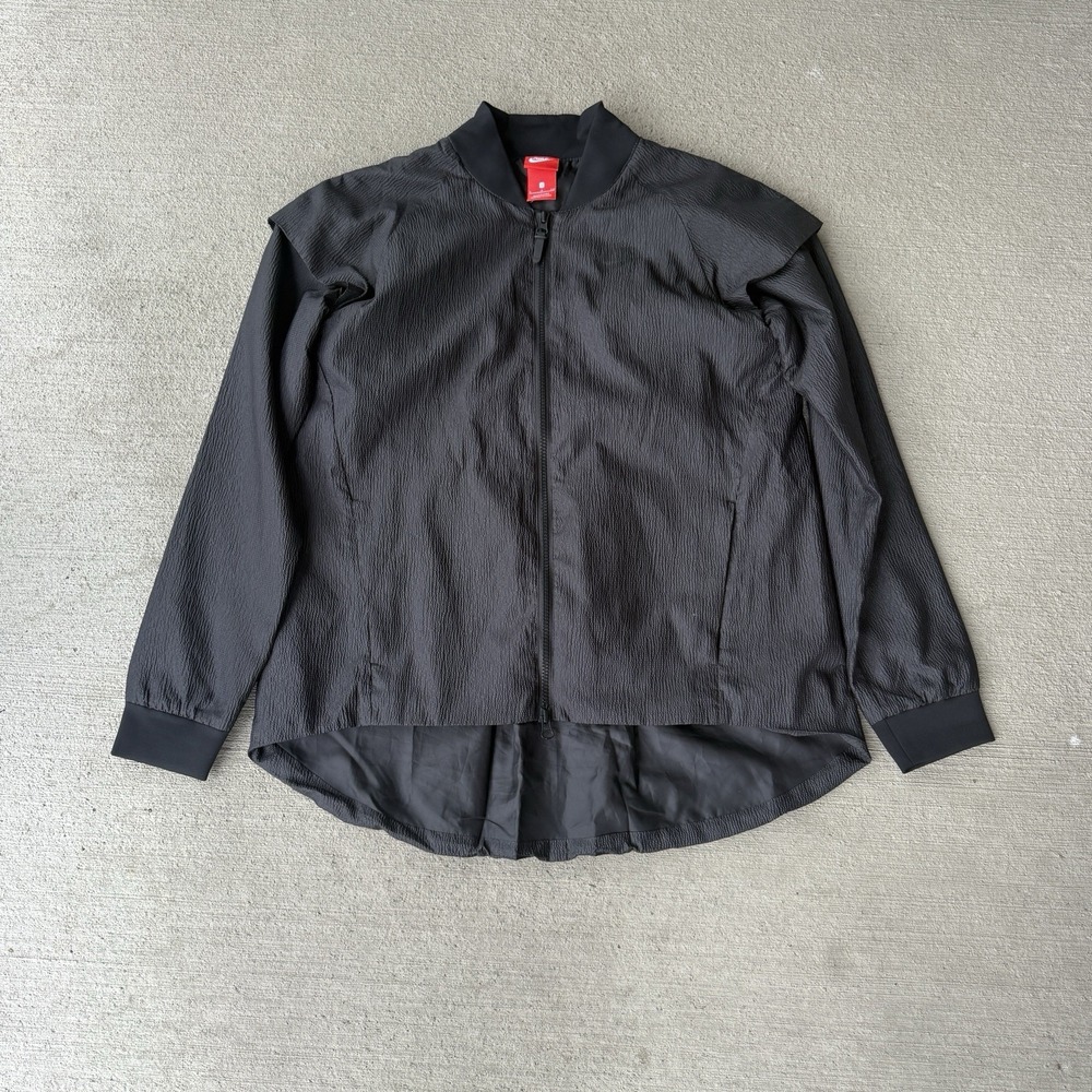 Nike Tech Fleece Jacket Women's Small Black Bomber Zip Up 830295-010